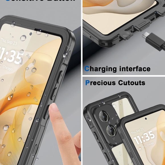 Brand New Moto G Stylus 2024 5G Case Waterproof with Built-in Screen Protector - Picture 3 of 15